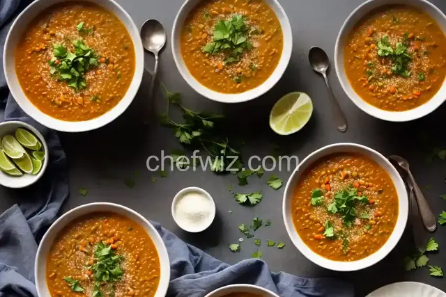 Italian Red Lentil and Brown Rice Soup