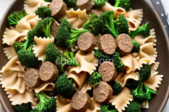 Italian Sausage with Farfalle and Broccoli Rabe
