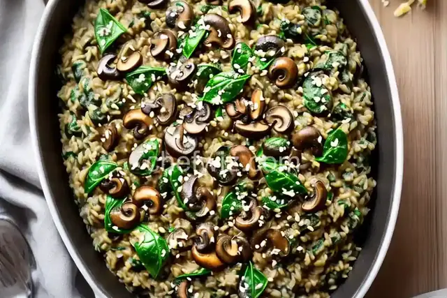 Italian Spinach-Mushroom Risotto