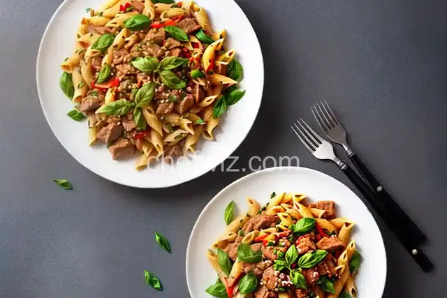 Italian Stir-Fried Pork & Pasta