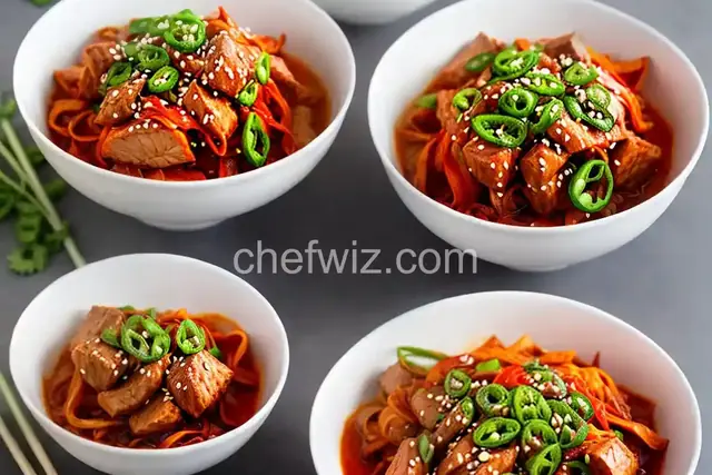 Jaeyook Kimchi Bokum (Korean Spicy Marinated Pork With Chiles and Kimchi) Recipe
