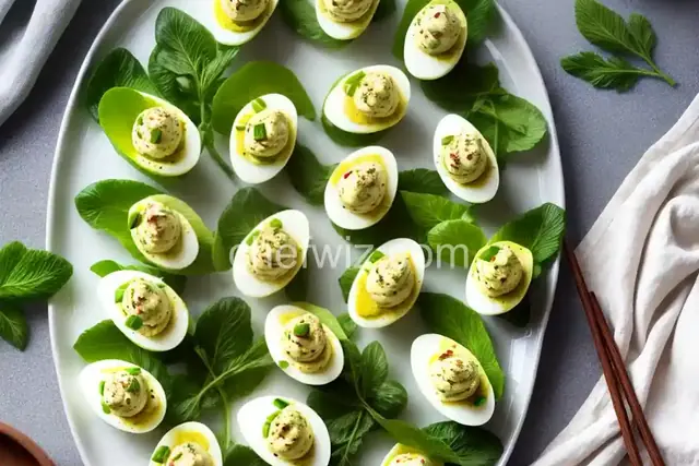 Japanese Wasabi Deviled Eggs