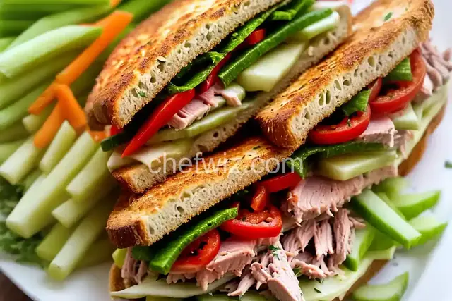 Jewish Deli–Style Tuna Melt With Relish, Dill, Celery, and Swiss Recipe
