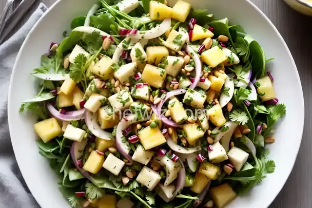 Jicama and Pineapple Salad in a Cilantro Vinaigrette