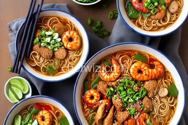 Jjamppong (Korean Spicy Seafood Noodle Soup)