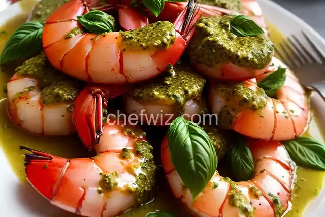 Jumbo Shrimp with Basil and Mint Pesto