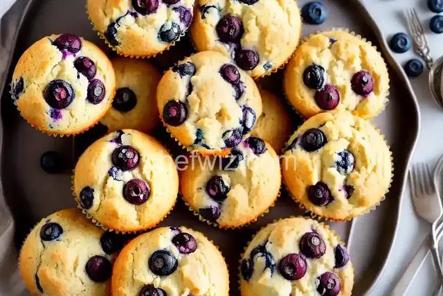 Jumbo Sour Cream Blueberry Muffins