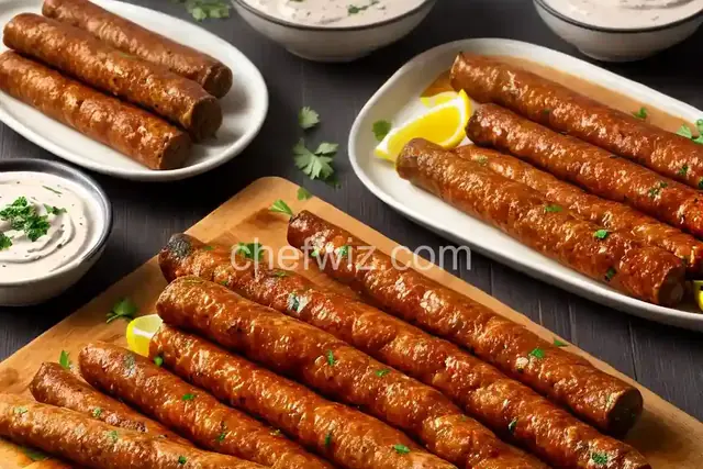 Kafta (Meat Fingers) with Tahini