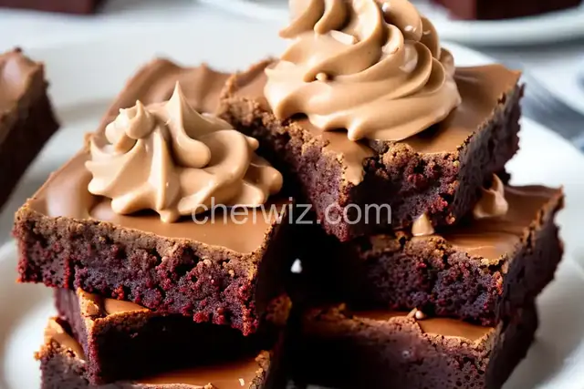 Kahlua Brownies with Peanut Butter