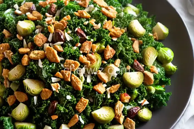 Kale, Cabbage, and Brussels Sprout Salad