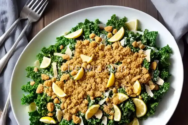 Kale Caesar Salad With Lemony Breadcrumbs