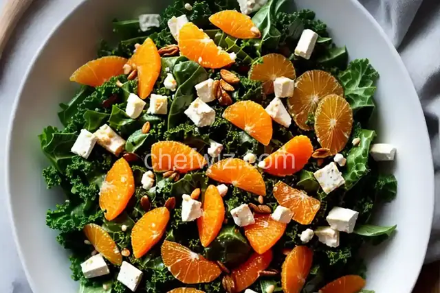 Kale, Clementine and Feta Salad with Honey-Lime Dressing