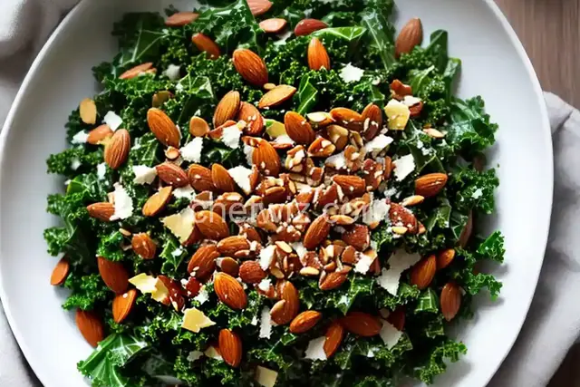 Kale Salad with Dates, Parmesan and Almonds