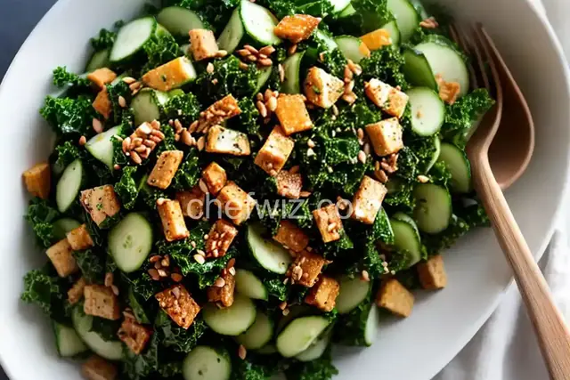 Kale and Cucumber Salad With Roasted Ginger Dressing