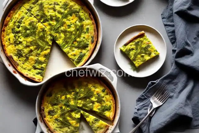 Kale and Fennel Frond Frittata