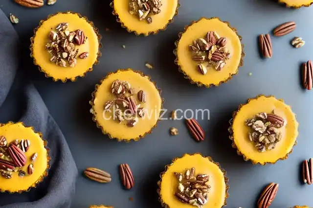 Keto Mini Pumpkin-Pecan Cheesecakes