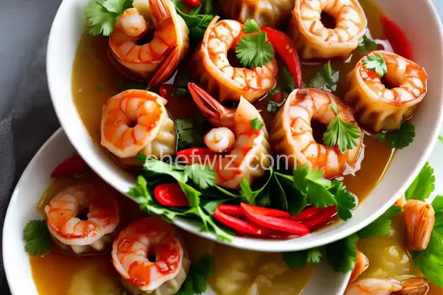 Khanom Jeeb (Pork and Shrimp Dumplings)