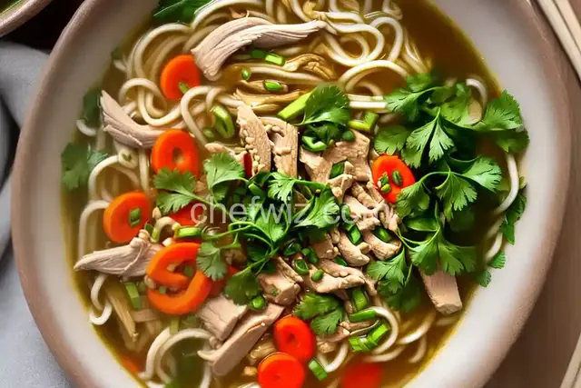 Khao Piak Sen (Lao Chicken Noodle Soup) Recipe