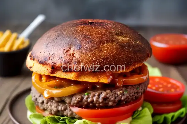 Killer Inside Out Burger with Worcestershire Tomato Ketchup
