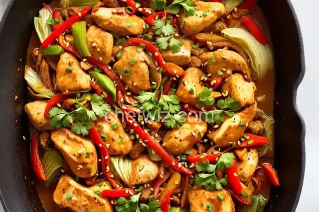 Kimchi Chicken and Cabbage Stir-Fry Recipe