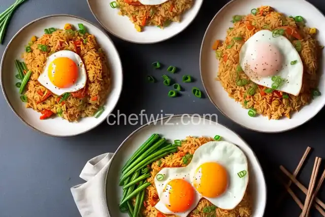 Kimchi Fried Rice with Fried Egg