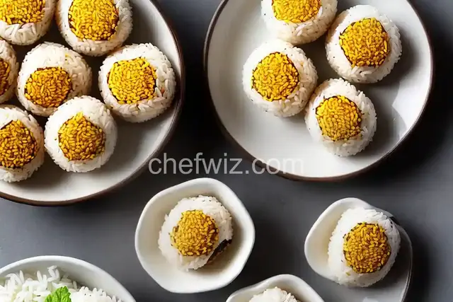 Kimchi Shiso Onigiri (Rice Balls)