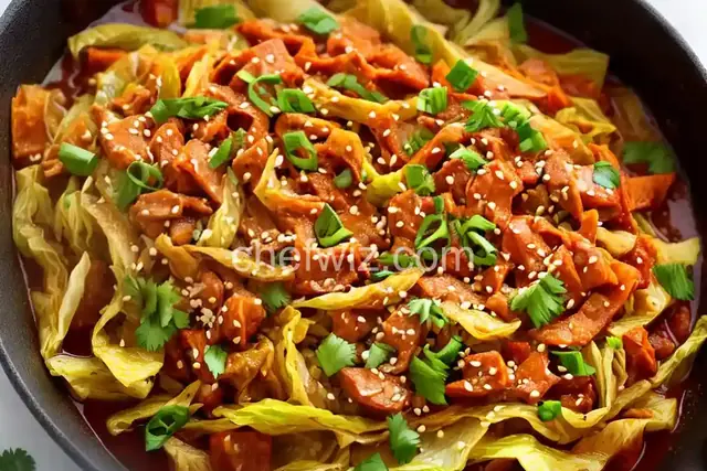 Kimchi-Style Sautéed Cabbage