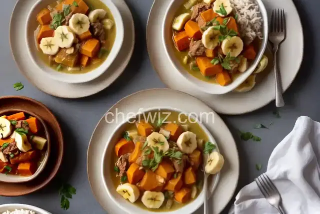 Kolak Ubi and Pisang (Stewed Sweet Potato and Banana in Coconut Milk)