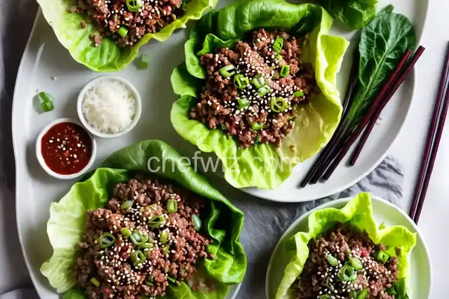 Korean-Inspired Ground Beef Lettuce Wraps