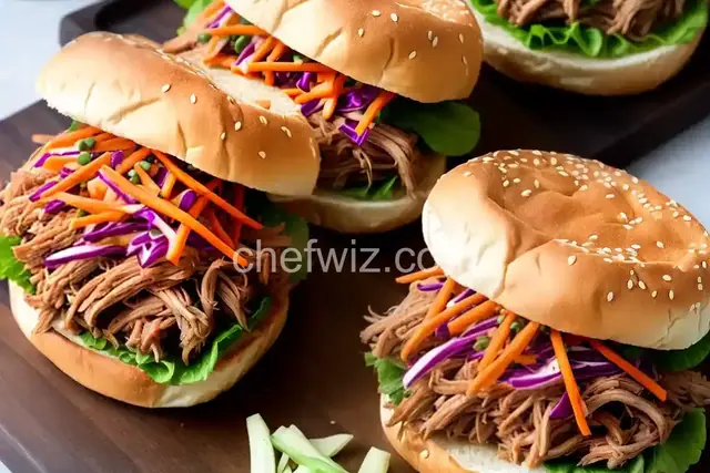 Korean Pulled Pork Sandwich with Asian Slaw