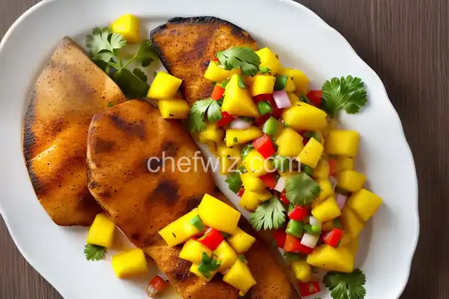 LaWanna's Mango Salsa on Tilapia Fillets