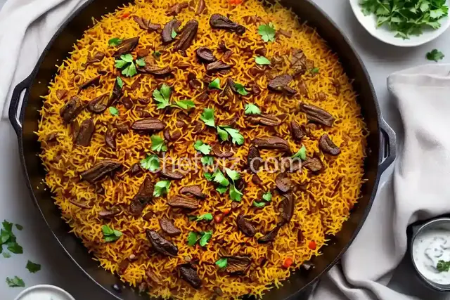 Lamb Biryani With Saffron, Yogurt, and Caramelized Onions Recipe