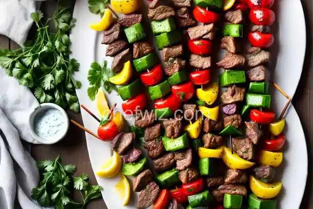 Lamb Kabobs with Tzatziki Sauce