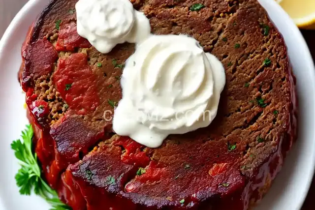 Lamb Meatloaf With Yogurt Sauce