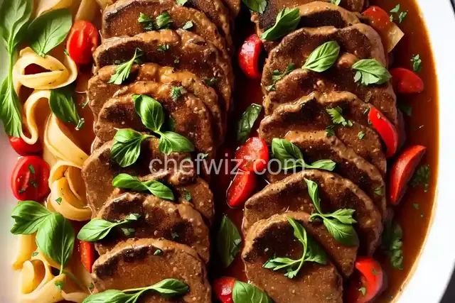 Lamb Scallopini with Pepper and Onion Agrodolce