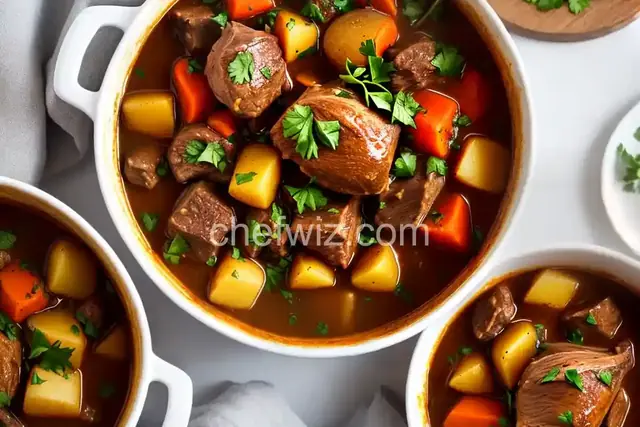 Lamb Shank Stew with Russet Potato Top