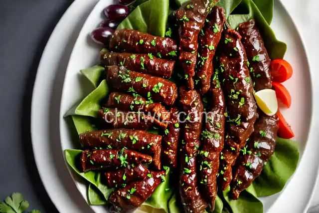 Lamb and Rice Stuffed Grape Leaves