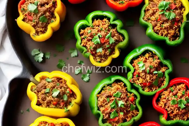 Lamb and Rice Stuffed Peppers