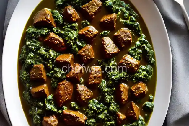 Lamb with Spinach Sauce (Saag Gosht)