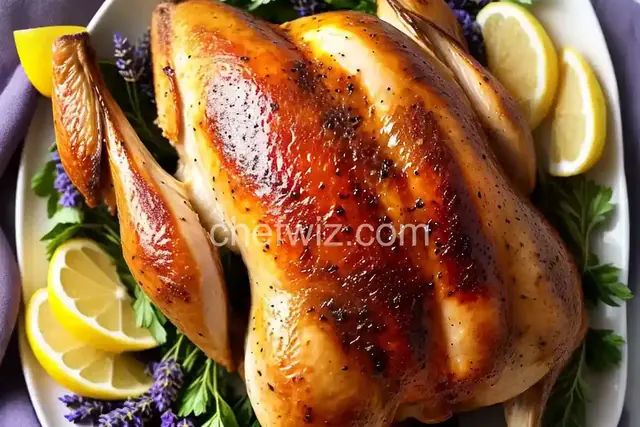 Lavender, Lemon, and Honey Spatchcocked Roast Chicken Recipe