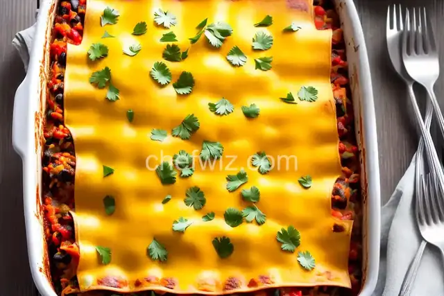 Layered Vegetable Enchilada Casserole