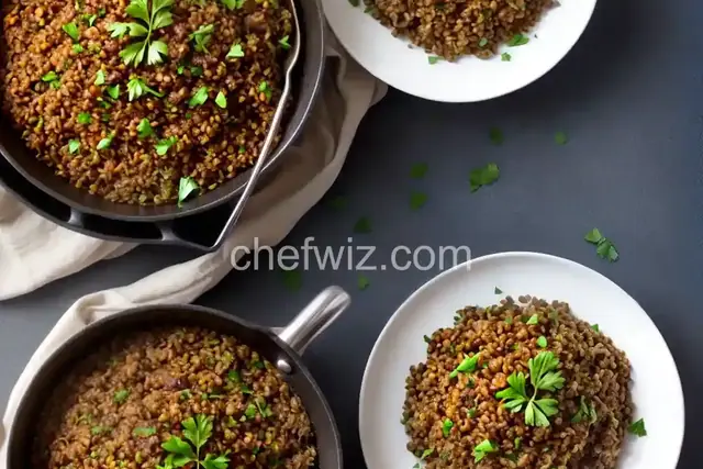 Lebanese Lentils, Rice and Caramelized Onions (Mujadara)
