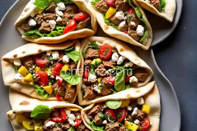 Lebanese Meat-Stuffed Pitas (Arayes)