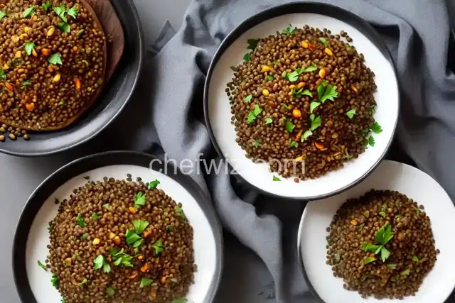 Lebanese Mujadra (lentils, rice & caramelized onions)