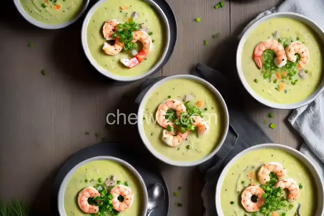 Leek and Potato Soup with Shrimp