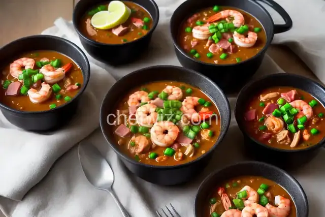 Leftover Ham and Shrimp Slow Cooker Gumbo