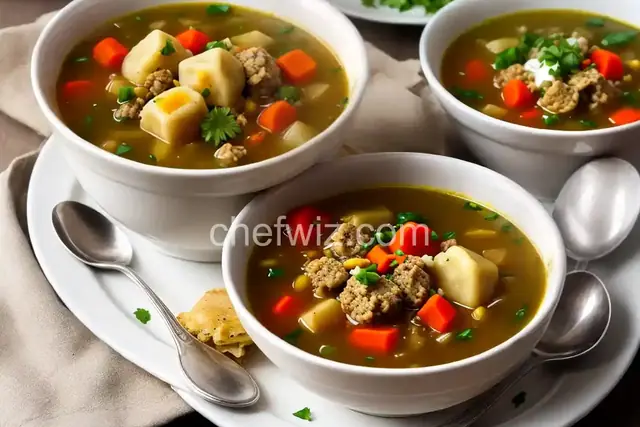 Leftover Turkey Soup with Stuffing Dumplings