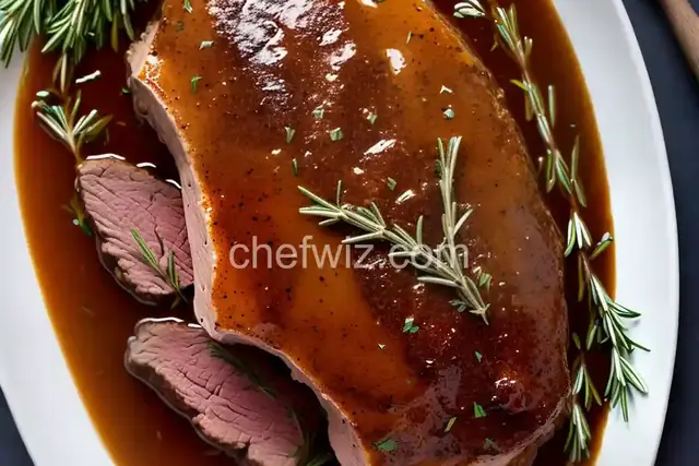 Leg-O-Lamb with Rosemary Au Jus