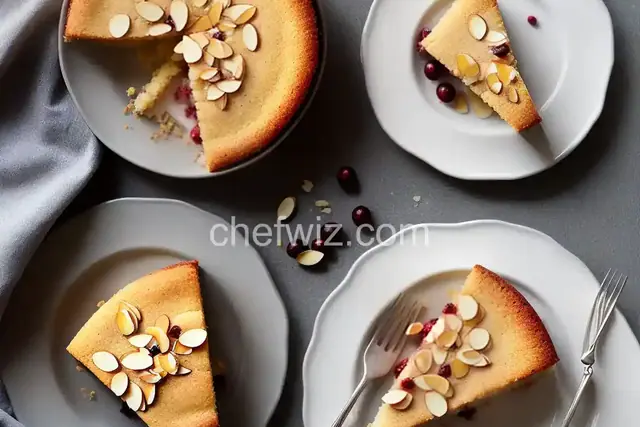 Lemon Almond Cake with Cranberry Glaze
