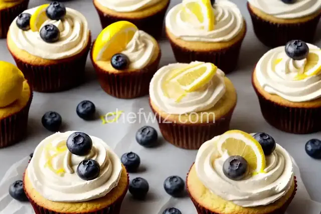 Lemon-Blueberry Cheesecake Cupcakes